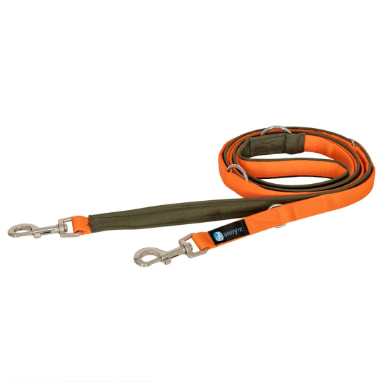 annyx Führleine Bolt Fun Classic oliv/orange
